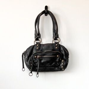 Beautiful Vintage Linea Pelle Collection Leather Studded handbag Purse